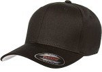 Men's Black Cotton Twill Fitted Baseball Cap