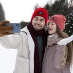 Bright Red Knit Cuffed Beanie for All Ages
