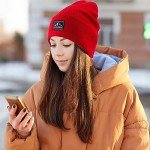 Bright Red Knit Cuffed Beanie for All Ages