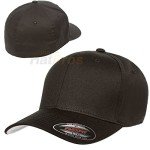 Men's Black Cotton Twill Fitted Baseball Cap