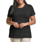 Plus-Size Cotton Crewneck T-Shirt for Women