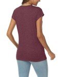 Casual V-Neck Cap Sleeve Tee for Women