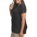Plus-Size Cotton Crewneck T-Shirt for Women