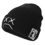 Sad Face Embroidered Beanie Hat for All