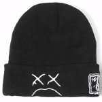 Sad Face Embroidered Beanie Hat for All