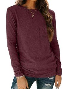 Trendy Long Sleeve Women’s Casual Crewneck Top