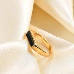 Gold Plated Stainless Steel Stackable Fidget Ring