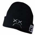 Sad Face Embroidered Beanie Hat for All