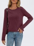 Trendy Long Sleeve Women’s Casual Crewneck Top