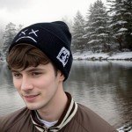 Sad Face Embroidered Beanie Hat for All