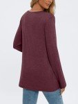 Trendy Long Sleeve Women’s Casual Crewneck Top