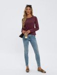 Trendy Long Sleeve Women’s Casual Crewneck Top
