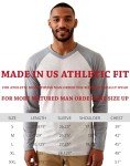 Men's Casual V-Neck Baseball T-Shirt - Oatmeal