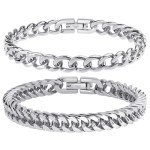 Stylish 18K Gold Stainless Steel Chain Bracelet
