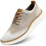 Men's Lightweight Casual Dress Sneakers - Khaki/White