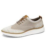 Men's Lightweight Casual Dress Sneakers - Khaki/White