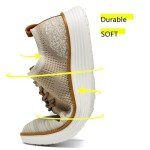 Men's Lightweight Casual Dress Sneakers - Khaki/White