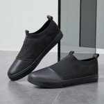 Comfortable Slip-On Loafers for Men - Black & White