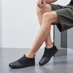 Comfortable Slip-On Loafers for Men - Black & White