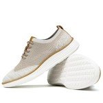 Men's Lightweight Casual Dress Sneakers - Khaki/White