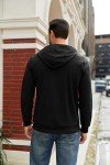 Casual Black Hooded Pullover for Men