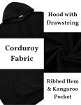 Casual Black Hooded Pullover for Men