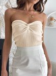Trendy Women's Twist Knot Tube Top - Apricot