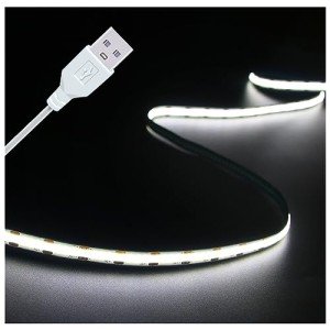 White LED Strip Light - 3.28FT USB Flexible