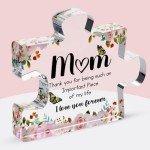 Cute Engraved Acrylic Puzzle Piece Gift for Mom