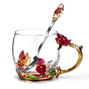 Cute Glass Coffee Mug for Mom and Girlfriend