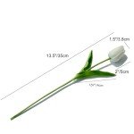 20pcs White Artificial Tulip Flowers for Decor