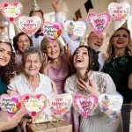 20pcs Heart Balloons for Mother's Day Celebrations