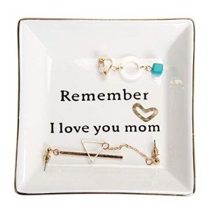 Ceramic Jewelry Tray - "I Love You Mom