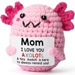 Cute Handmade Crochet Axolotl Gift for Mom