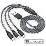 3-Pack 4FT Nylon Braided Multi Charger Cable