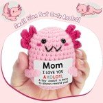 Cute Handmade Crochet Axolotl Gift for Mom