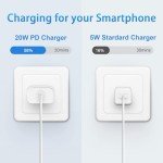Fast Charging USB-C Wall Charger, 2 Pack