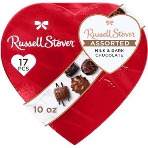 Red Foil Heart Chocolate Gift Box, 10 Ounce