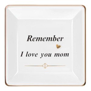 Personalized Ceramic Jewelry Tray for Mom