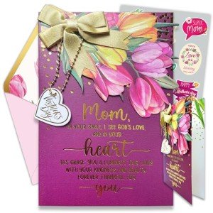 Gold Foiled 5x7 Religious Mom's Day Cards