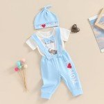 Cute Baby Boy's First Mother's Day Outfit Set