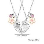 Matching Mother-Daughter Heart Pendant Necklace Set