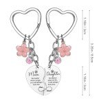 Matching Mother-Daughter Heart Keychain Set