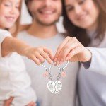 Matching Mother-Daughter Heart Keychain Set