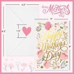 16 Pack Gold Mother's Day Greeting Cards Set