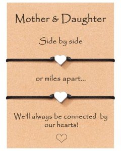 Matching Heart Bracelets for Mom and Daughter