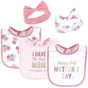 Cute Baby Bib and Matching Headband Set