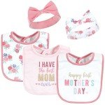 Cute Baby Bib and Matching Headband Set