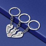 Mom and Daughter Keychain Set - 3 Pieces