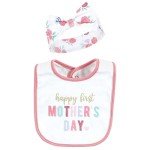 Cute Baby Bib and Matching Headband Set